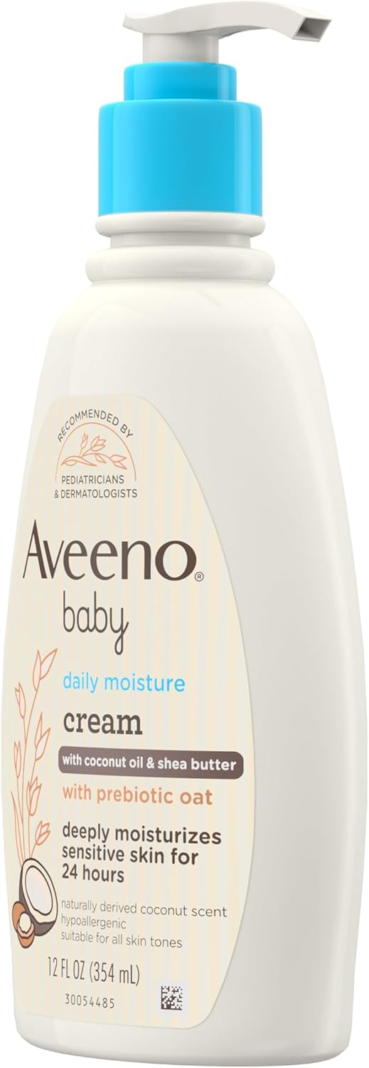 Aveeno Baby Daily Moisturising Cream with Shea Butter and Coconut Oil 354ml pump bottle