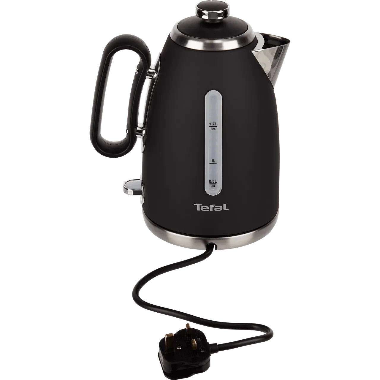 Tefal Retra black cordless kettle, 1.7L capacity with water gauge