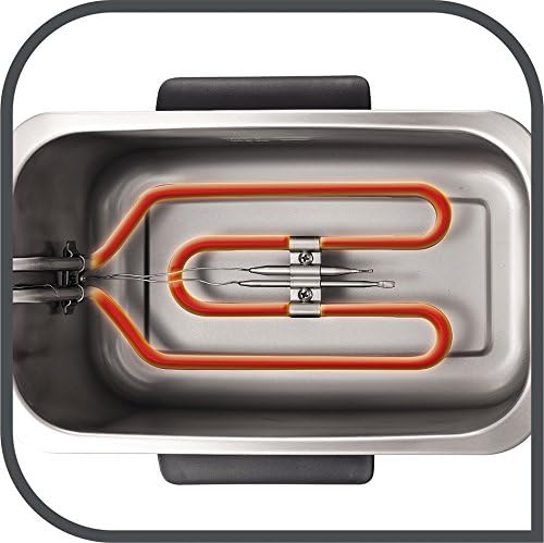Tefal FR333040 Easy Pro deep fryer with heating element and basket handles visible