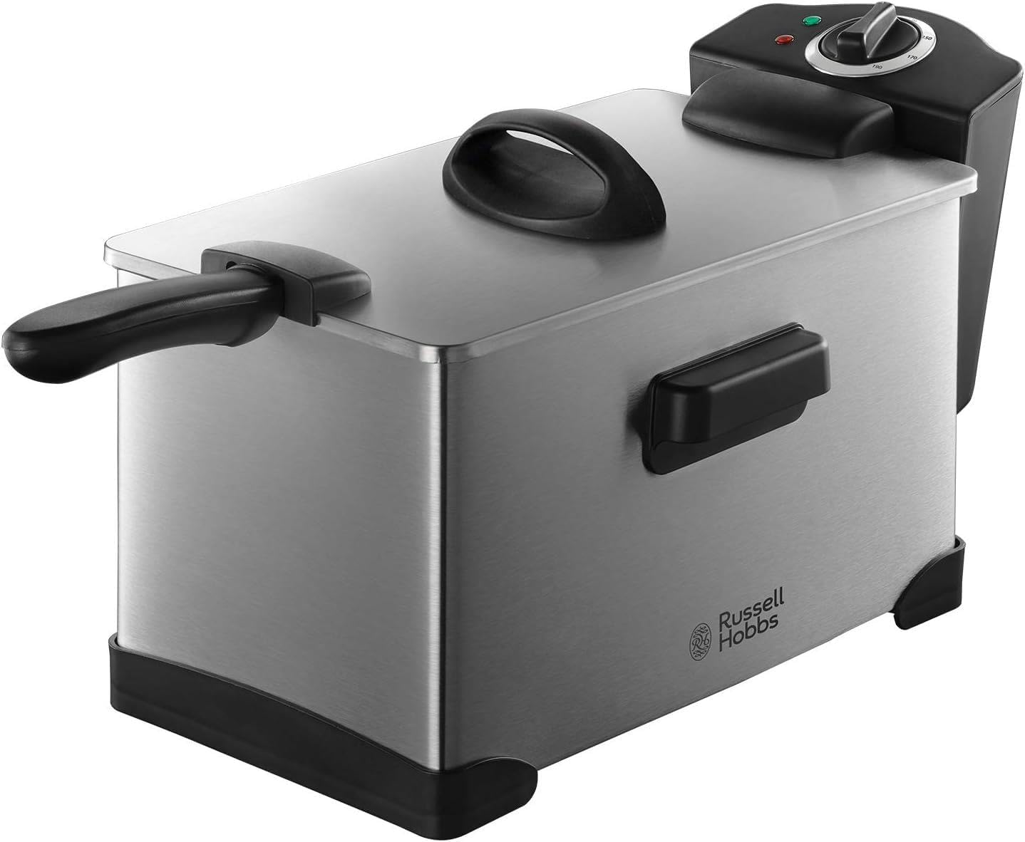 Russell Hobbs Professional 3.2 litre stainless steel deep fryer with black handles