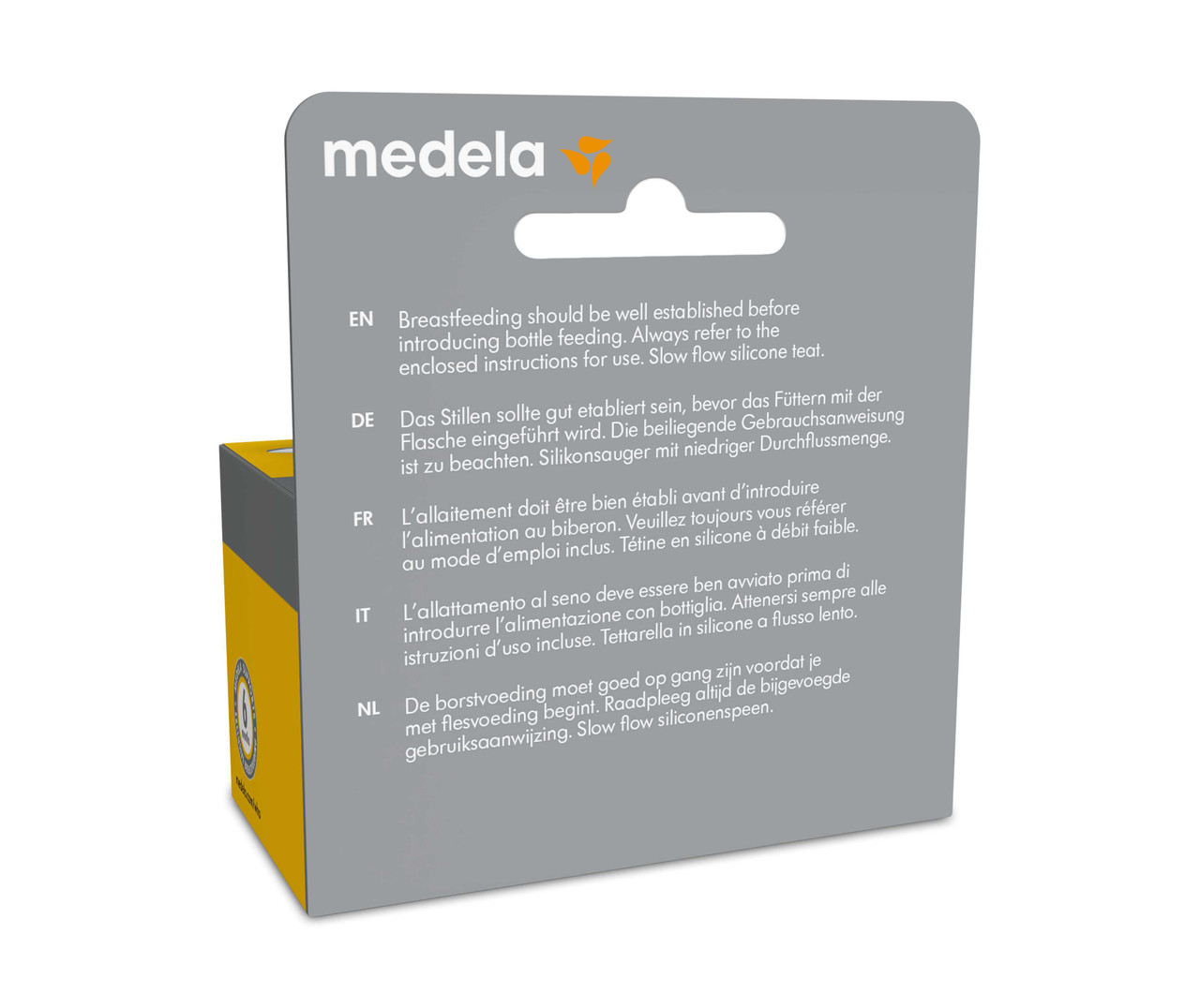 Medela slow flow spare silicone teats for bottle feeding