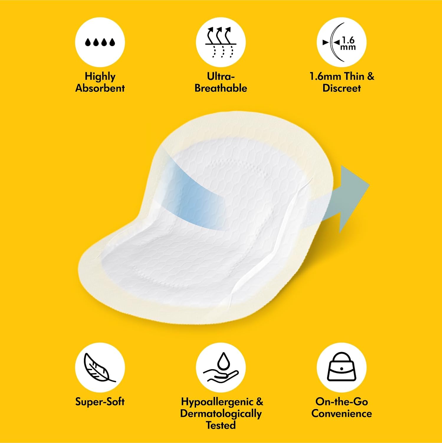 Edela Safe & Dry Ultra Thin white disposable nursing pads 60 pack