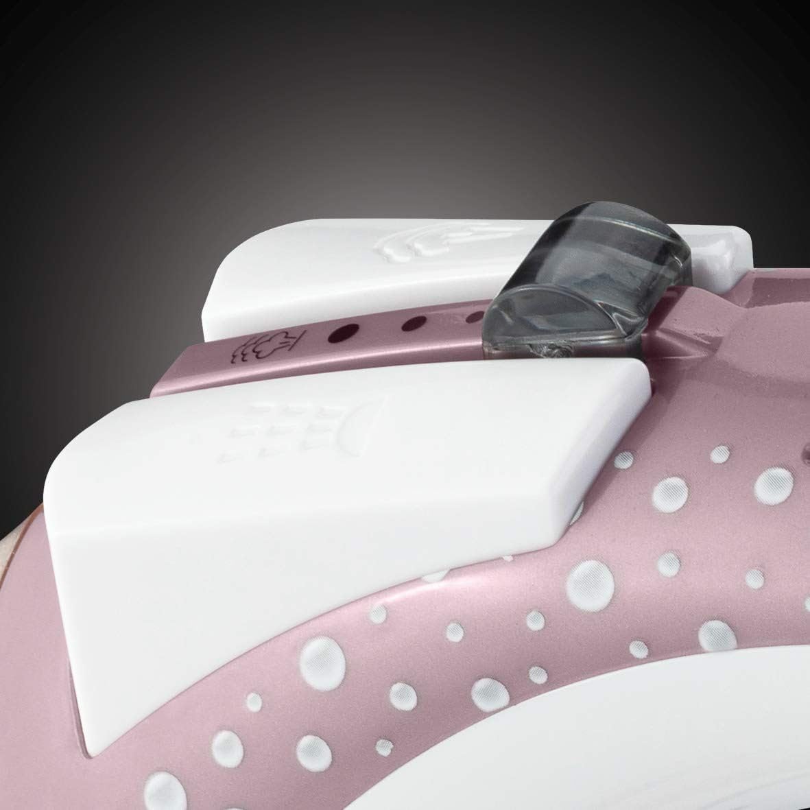 Russell Hobbs Pearl Glide steam iron with white and rose gold body