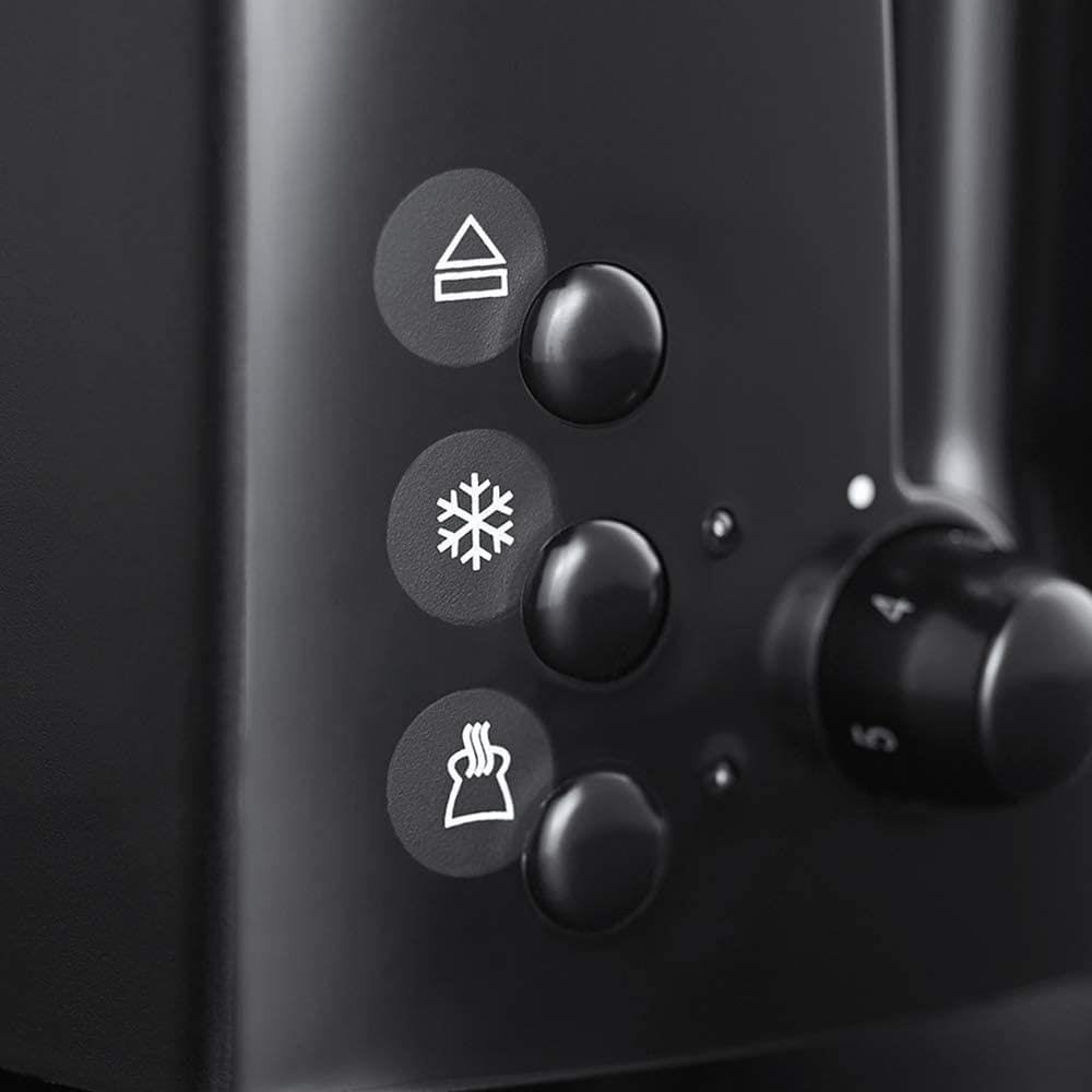 Russell Hobbs Texture black 4 slice toaster with control buttons