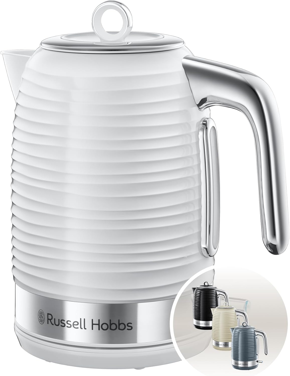 Russell Hobbs Inspire white kettle 1.7 litre 3000w fast boil