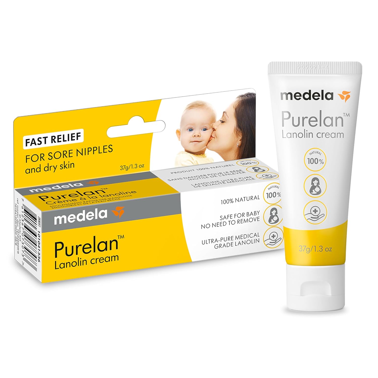 Medela Purelan lanolin cream 37g for sore nipples and dry skin