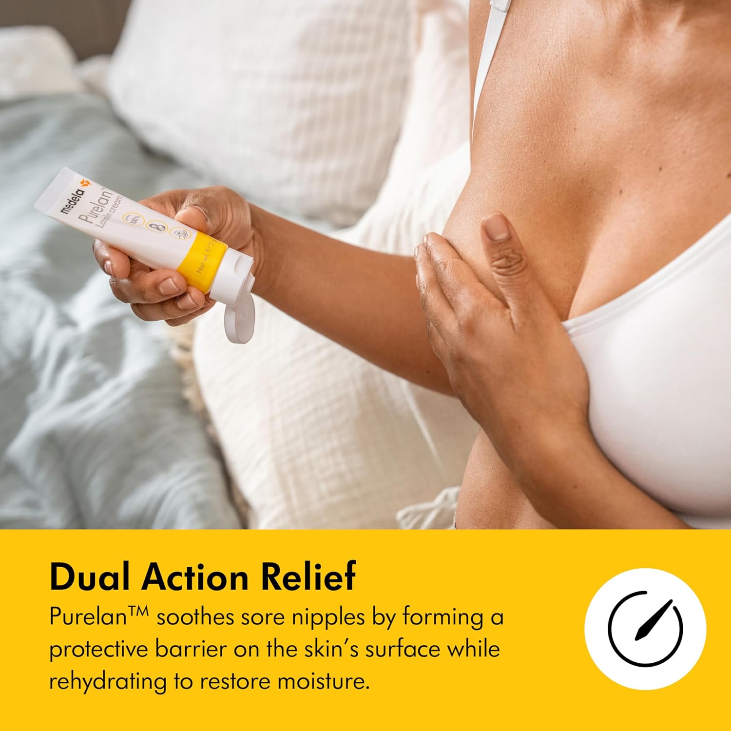 Medela Purelan Lanolin Cream 37g white tube with yellow band