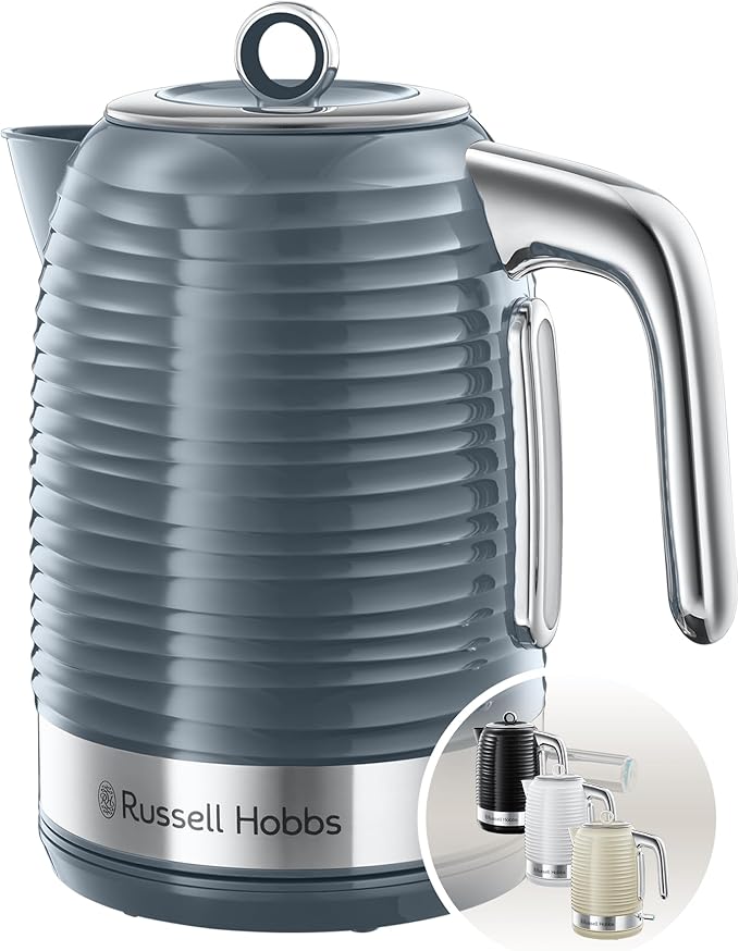 Russell Hobbs Inspire 1.7 litre grey kettle 3000w fast boil