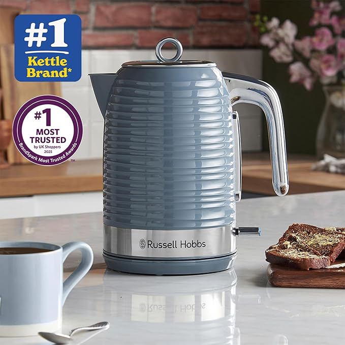 Russell Hobbs Inspire 1.7 Litre Kettle 3000w grey fast boil