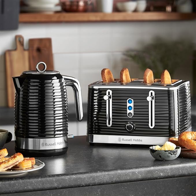 Russell Hobbs Inspire black kettle 1.7 litre with fast boil 3000w