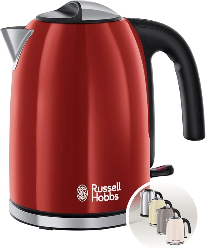 Russell Hobbs red 1.7L kettle with 360-degree base