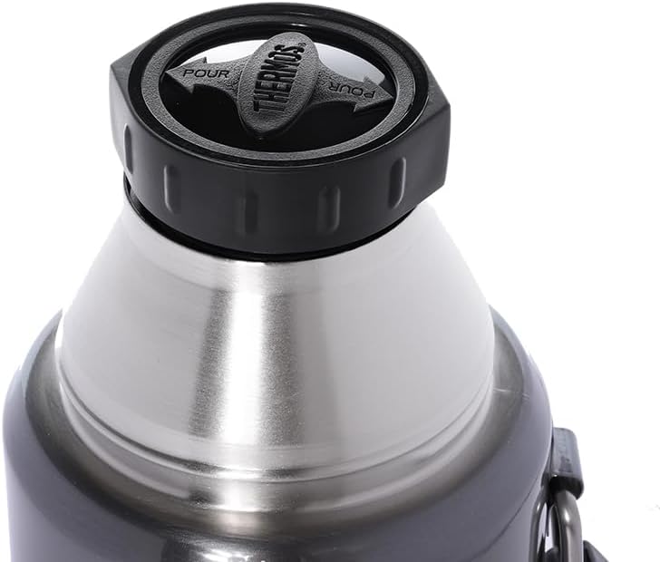 Thermos Stainless King Flask 1.2L with black screw cap lid