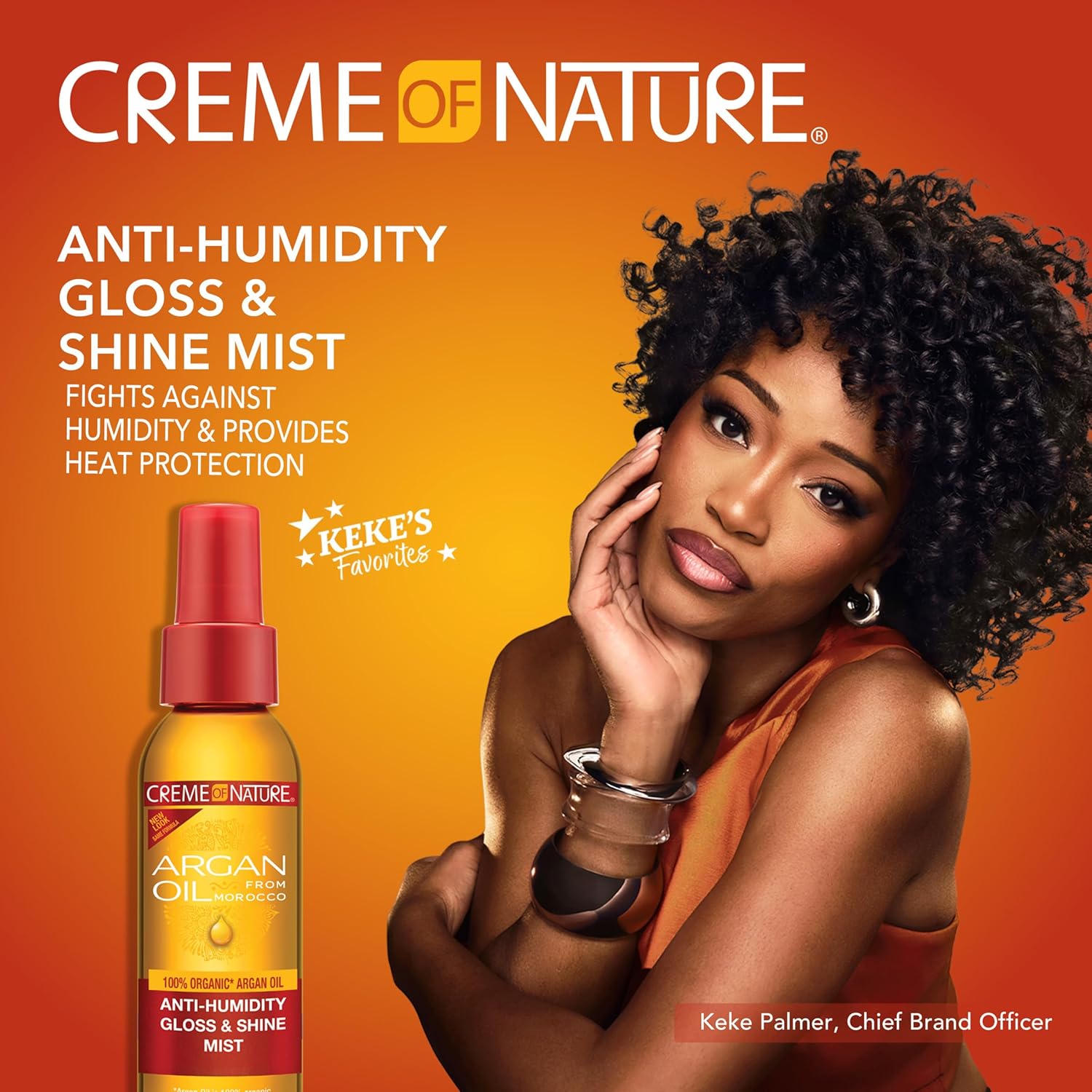 Creme Of Nature Argan Oil Anti-Humidity Gloss & Shine Mist 118ml spray bottle