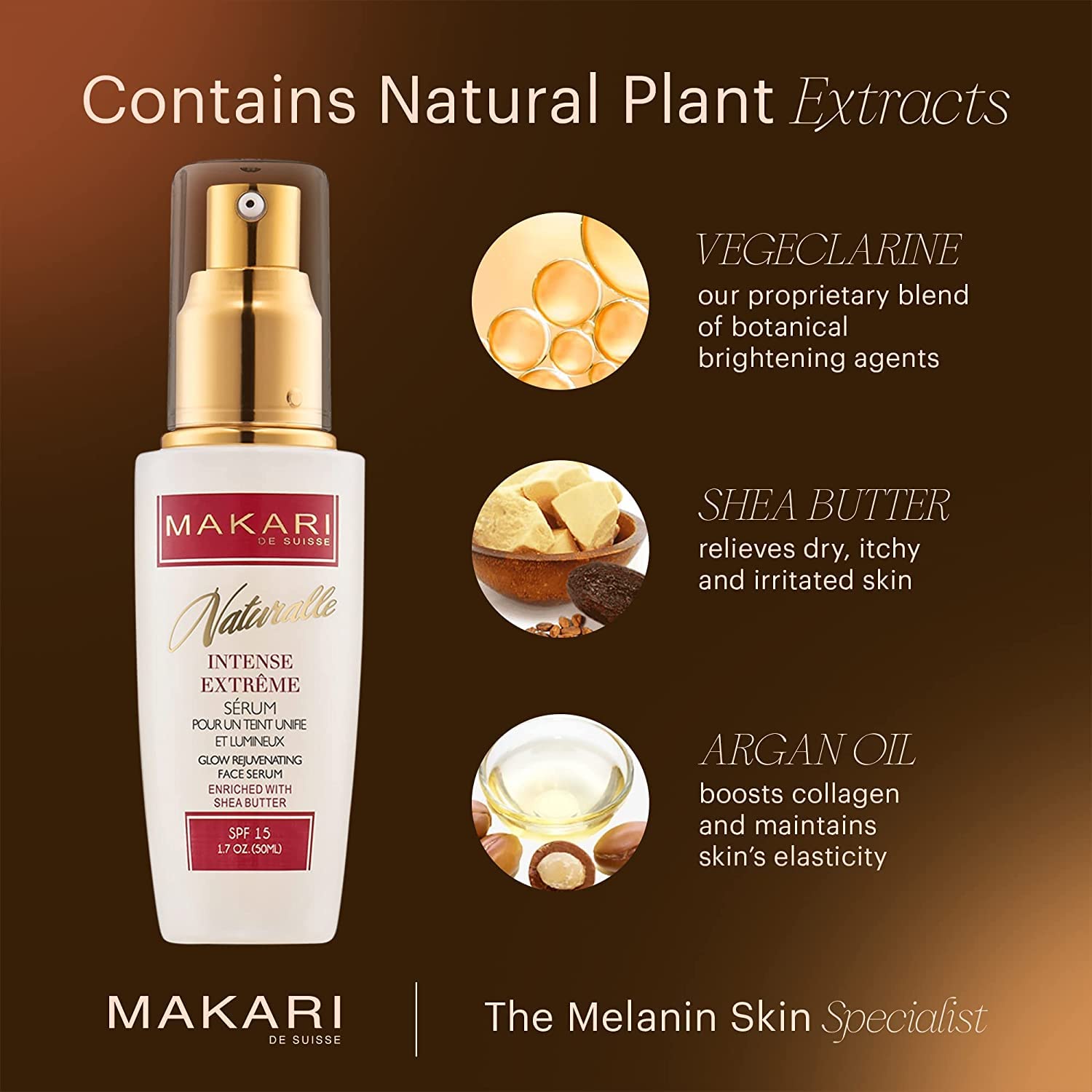 Makari Naturalle Intense Extreme skin lightening serum 50ml with shea butter