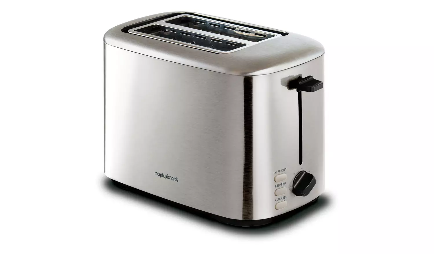 Morphy Richards Equip brushed stainless steel 2 slice toaster with control buttons