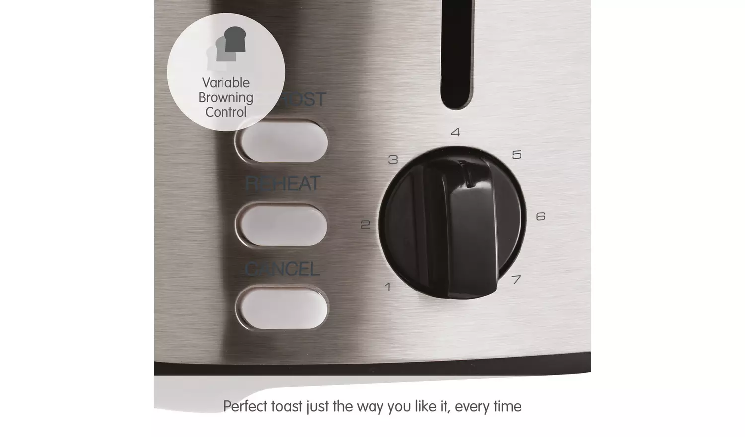 Morphy Richards Equip brushed stainless steel 2 slice toaster with controls