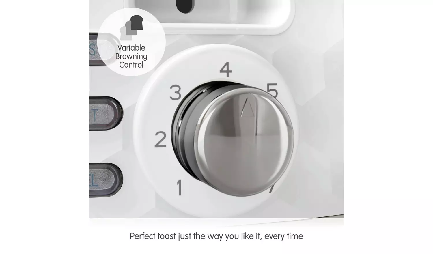 Morphy Richards Hive white 2 slice toaster with variable browning control dial