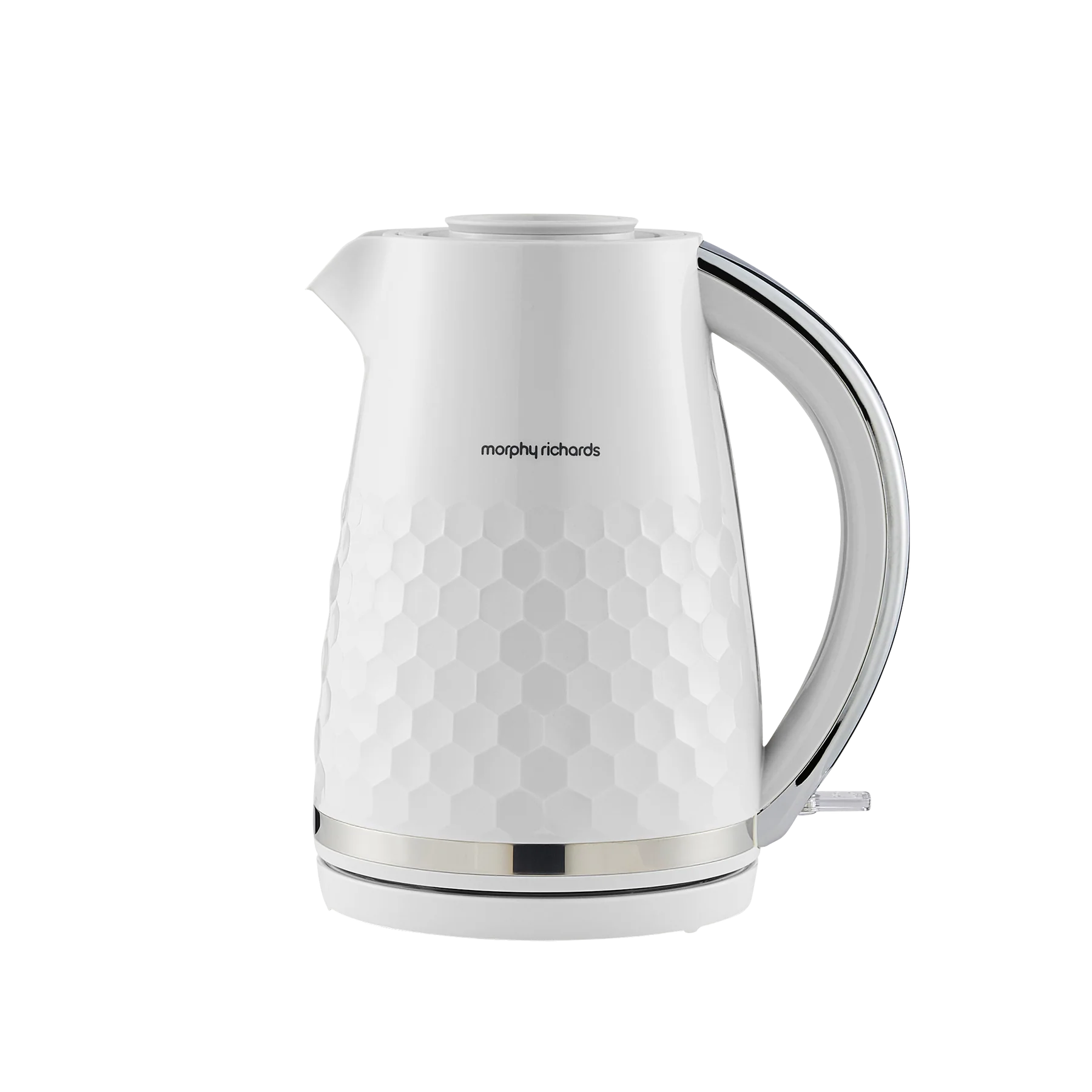 Morphy Richards Hive white jug kettle with hexagon textured design