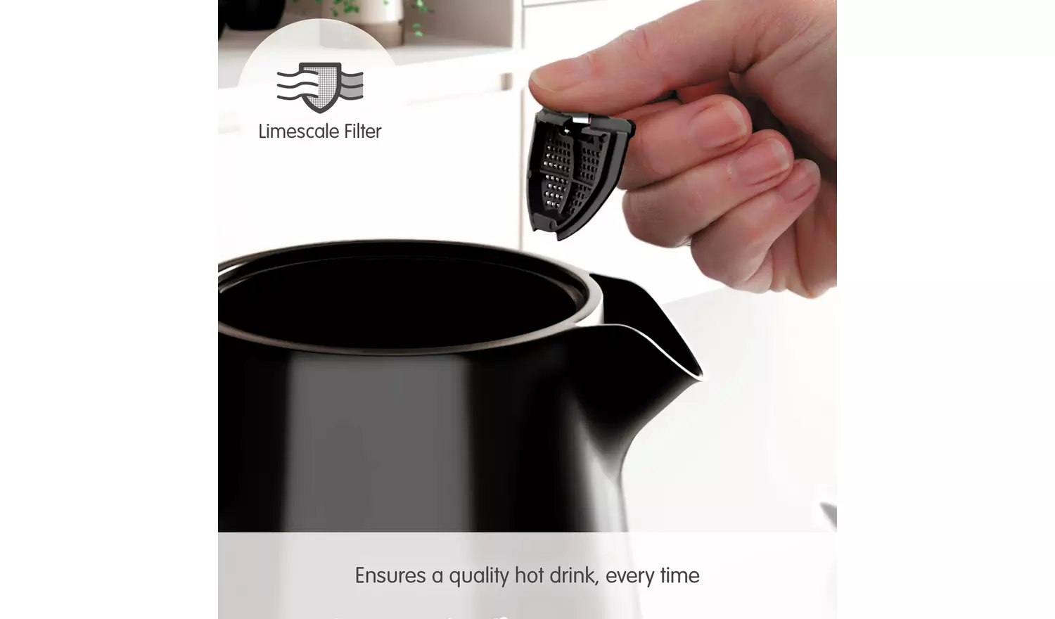 Morphy Richards Hive black jug kettle with removable limescale filter