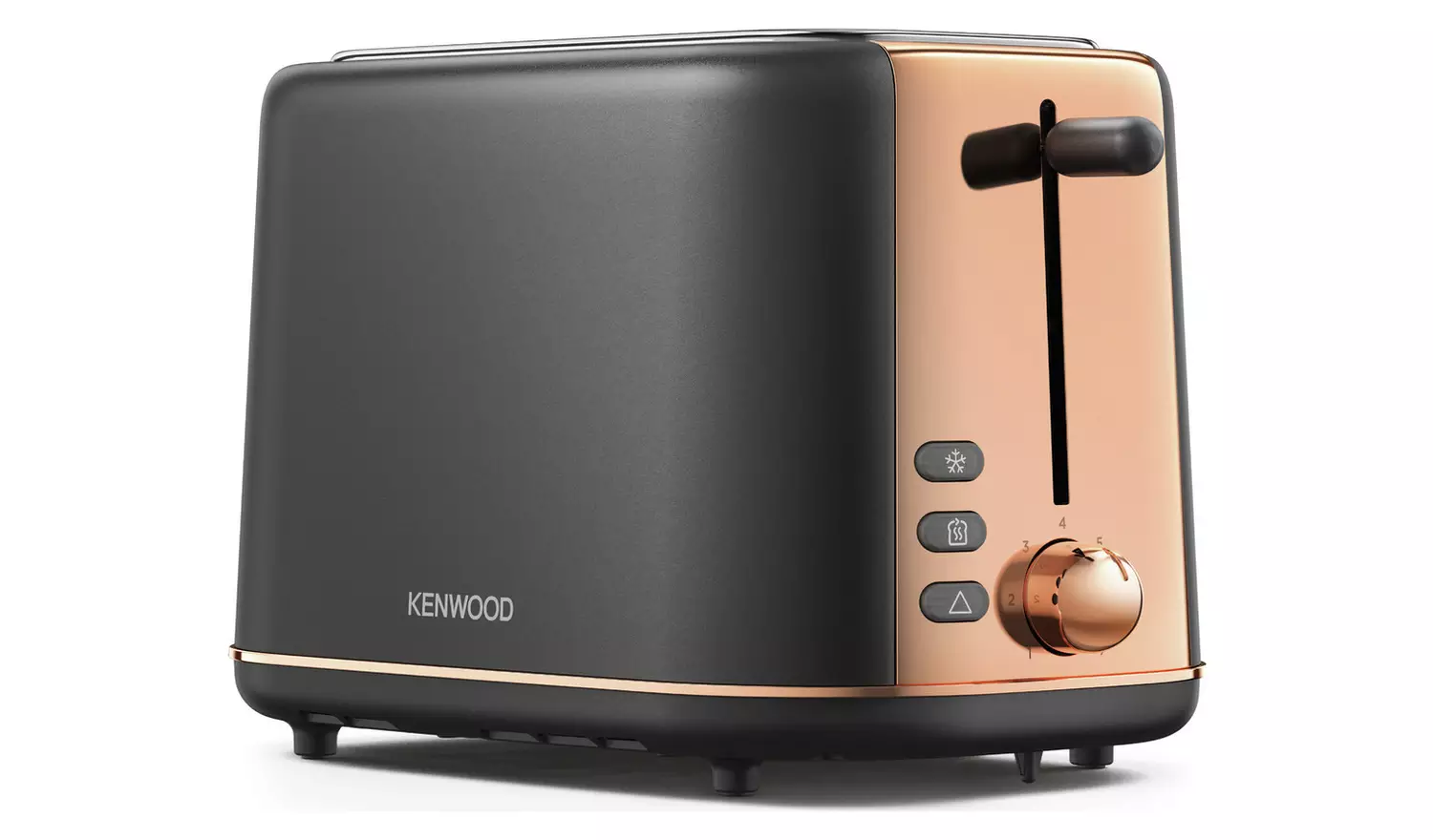 Kenwood Abbey Lux dark grey and rose gold two slot toaster 800w