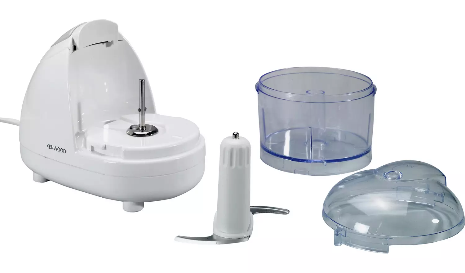 Kenwood white mini chopper 300w with two-speed stainless steel blade and bowl