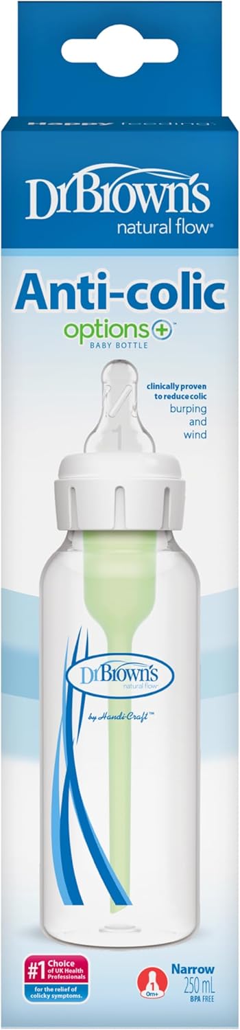 Dr. Brown's Natural Flow Options+ anti-colic narrow baby bottle 250ml
