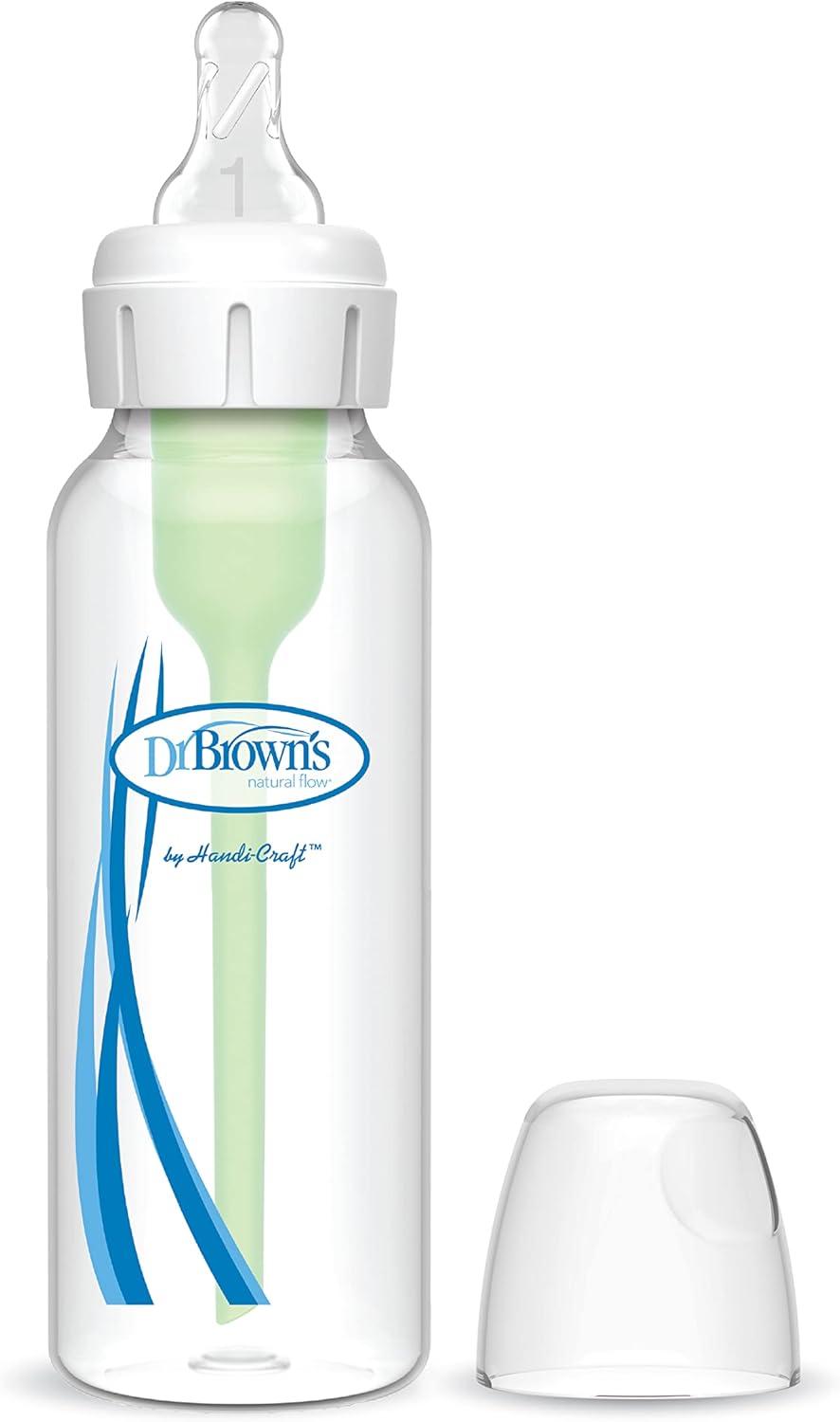 Dr. Brown's Natural Flow Options+ narrow baby bottle 250ml with teat and collar