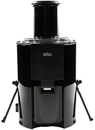 Braun black juicer with 75mm feed tube and 1.25L jug capacity