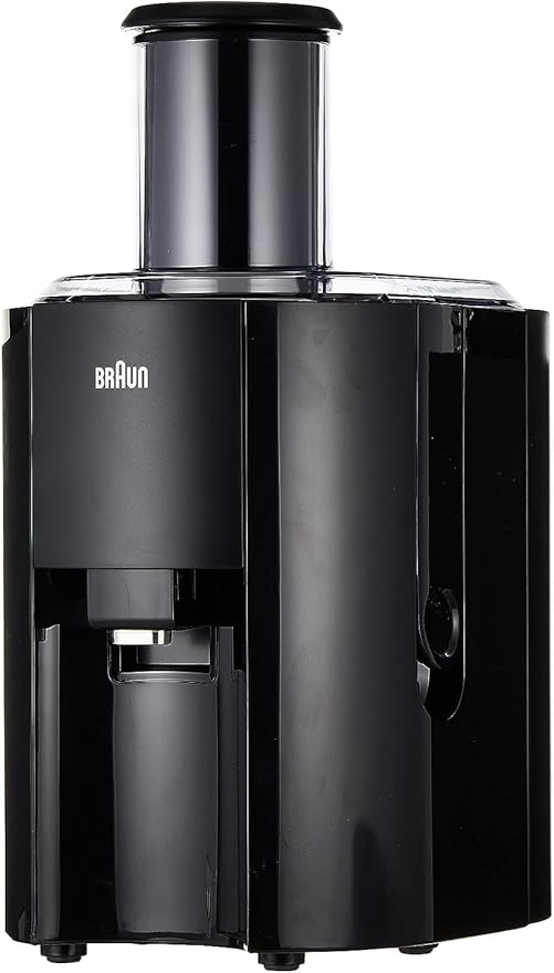 Braun black juicer with 75mm feed tube and 1.25 litre jug