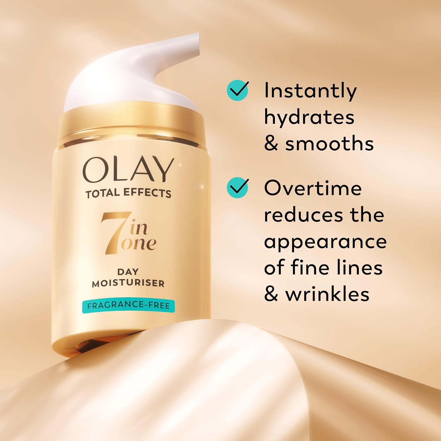Olay Total Effects 7in1 fragrance-free day moisturiser 50ml jar with gold band
