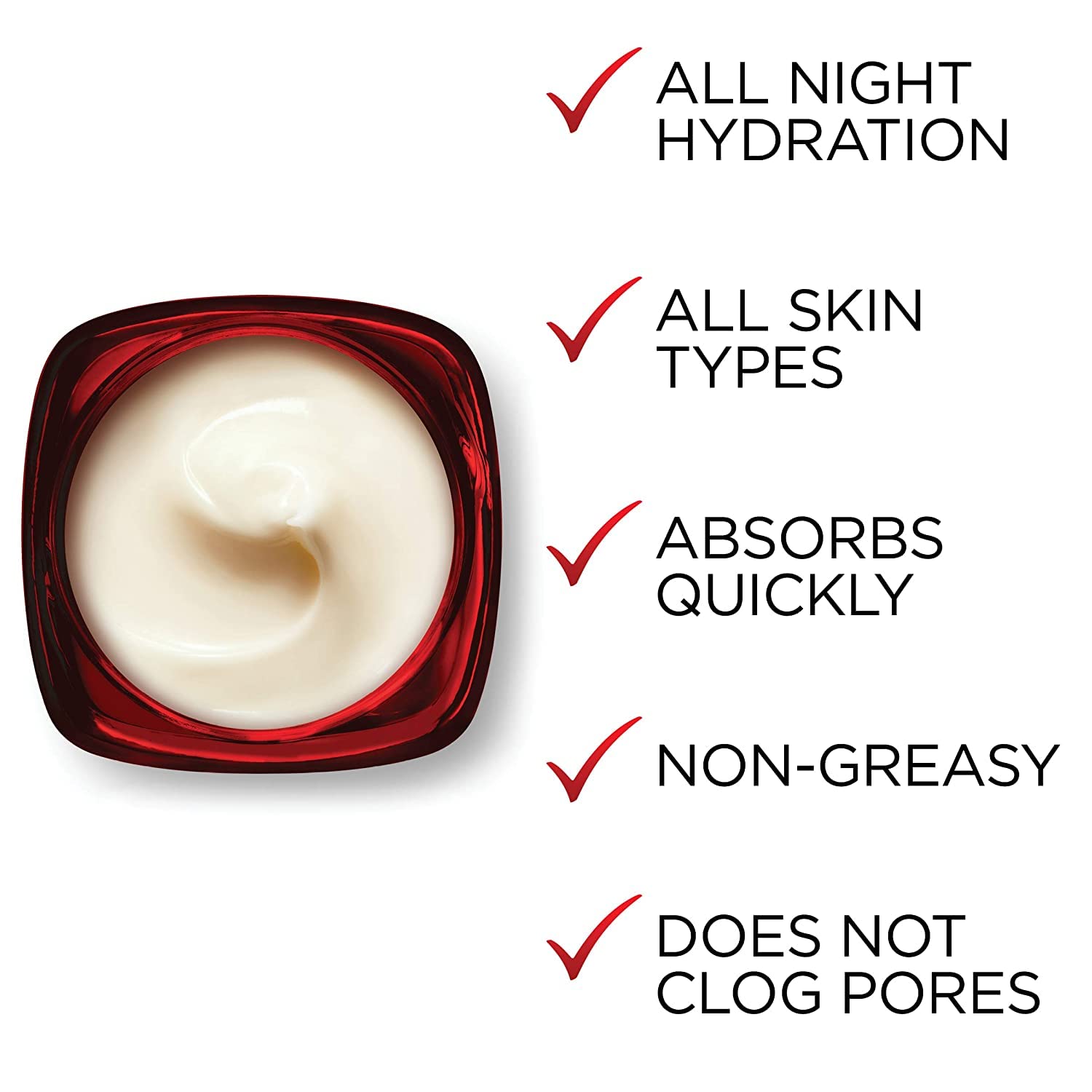L'Oreal Paris Revitalift Triple Power anti-aging overnight mask in red jar