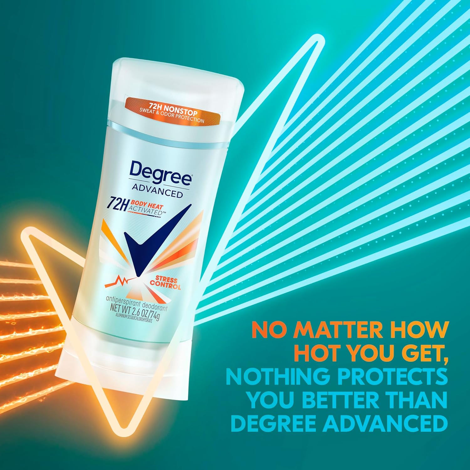 Degree Advanced Women Stress Control Antiperspirant Deodorant 74g white stick