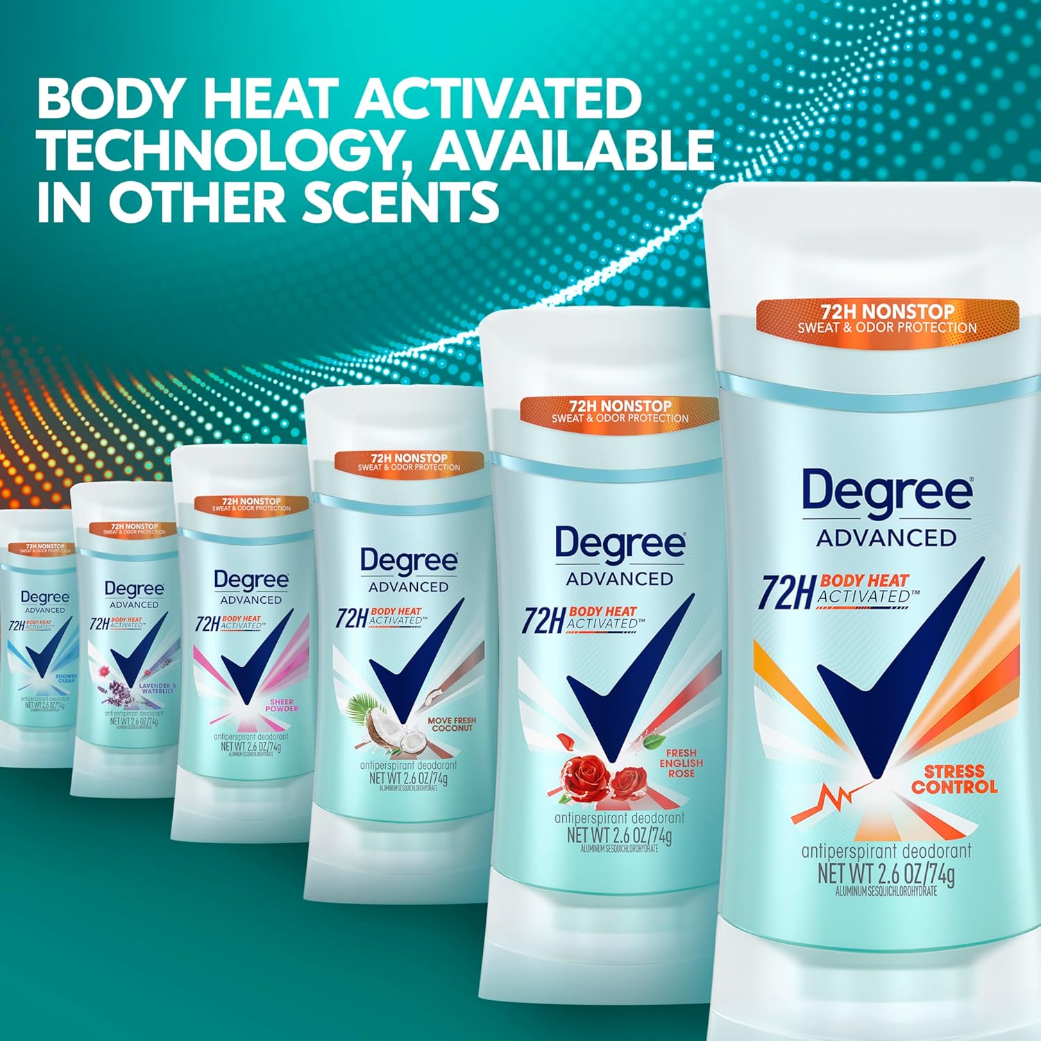 Degree Advanced MotionSense Stress Control 72h antiperspirant deodorant 74g stick