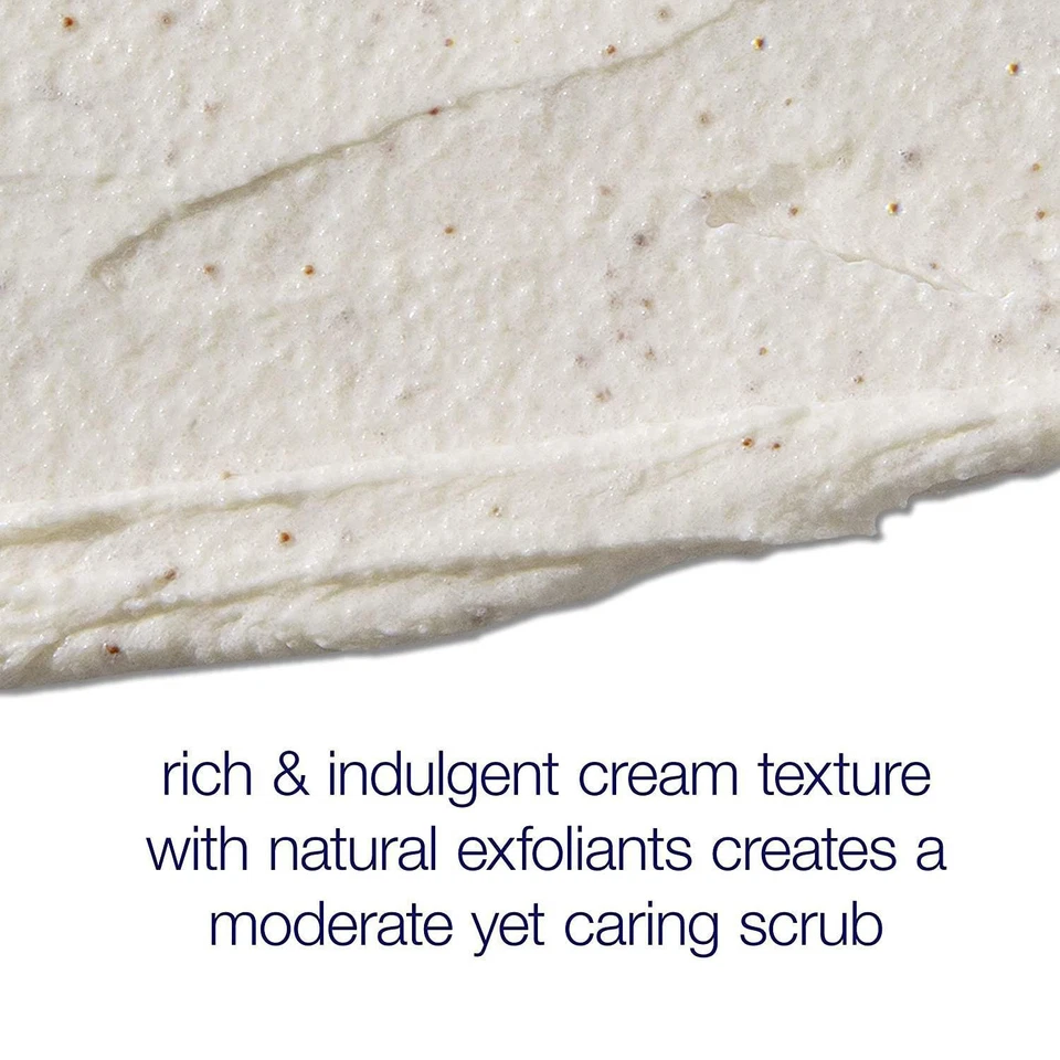 Dove Body Scrub Exfoliating Macadamia 225ml cream texture with natural exfoliants