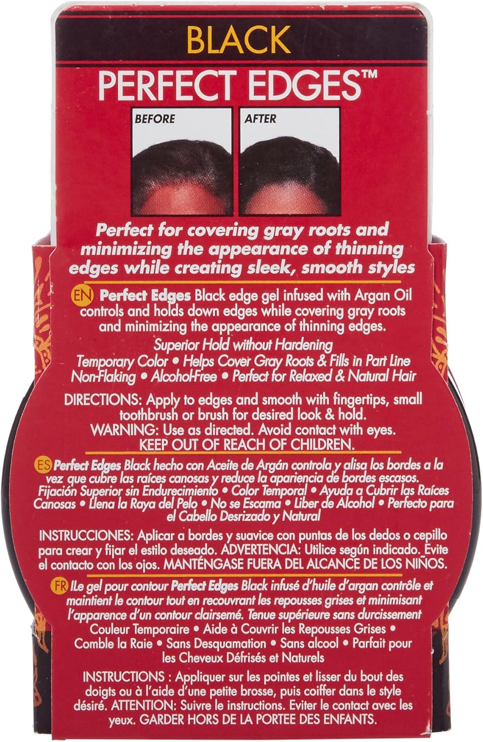 Creme of Nature Argan Oil Perfect Edges Black edge gel 63.7g