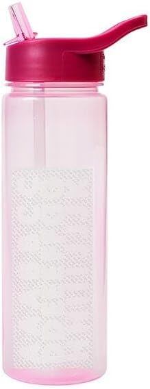Polar Gear pink personalised A-Z sticker water bottle with straw 600ml