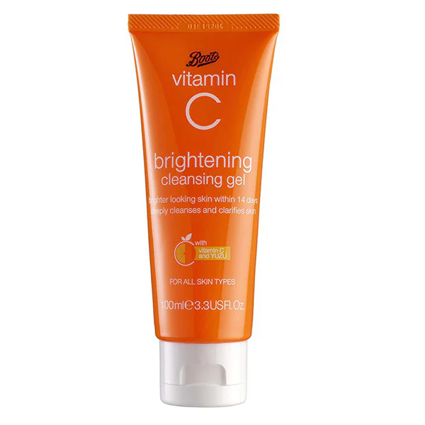 Boots Vitamin C Brightening Cleansing Gel 200ml orange tube