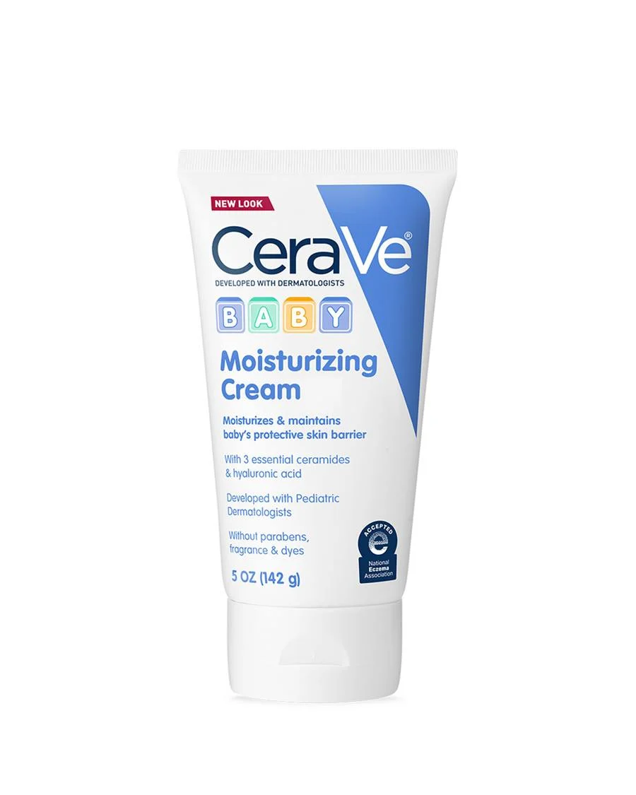 CeraVe Baby Moisturizing Cream 5 ounce tube with blue and white packaging
