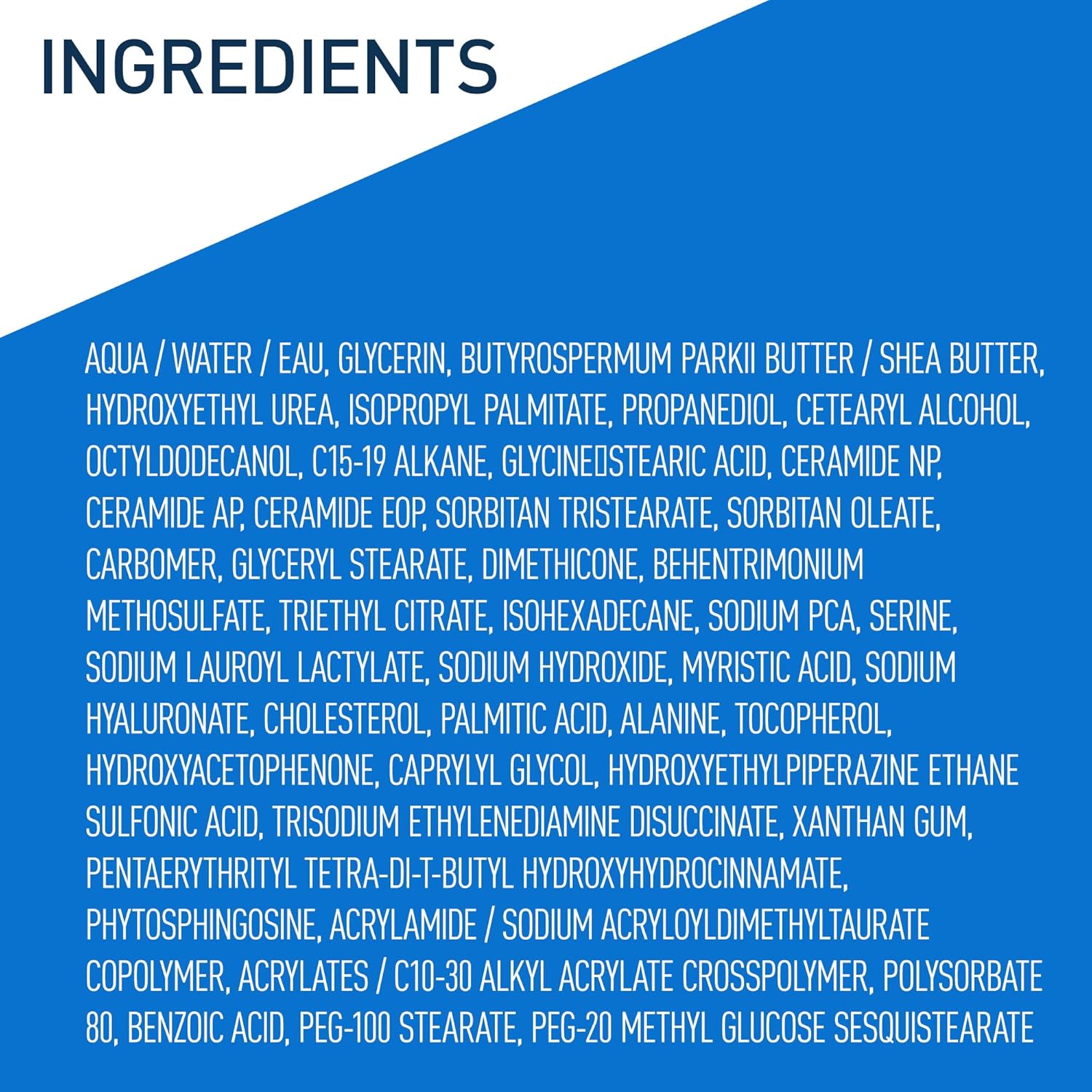 CeraVe Intensive Moisturising Lotion 16 fluid ounce bottle with ingredients list