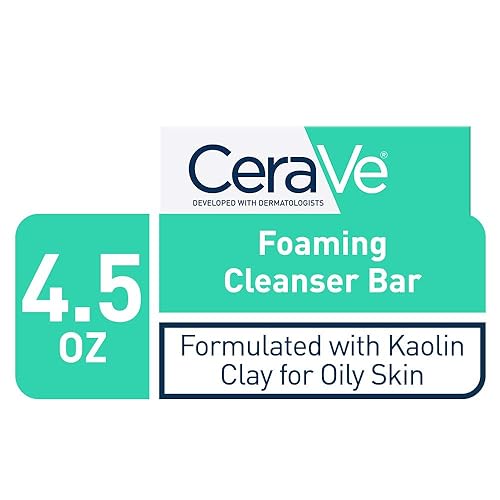 CeraVe Foaming Cleanser Bar 4.5oz with Kaolin Clay for oily skin