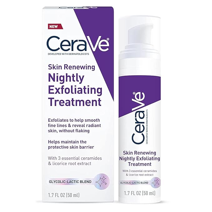 CeraVe Skin Renewing Nightly Exfoliating Treatment 50ml pump bottle