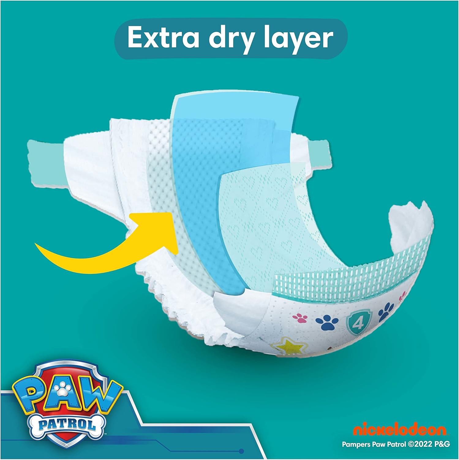 Pampers Paw Patrol Baby Dry Pants Size 5, 160 pack nappy
