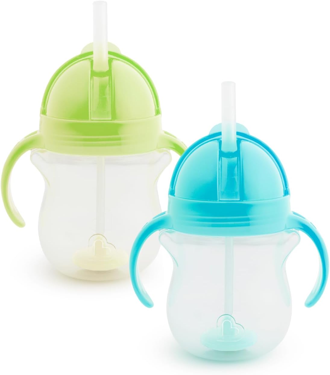 Munchkin Click Lock Tip Sip weighted straw cup green 207ml with handles