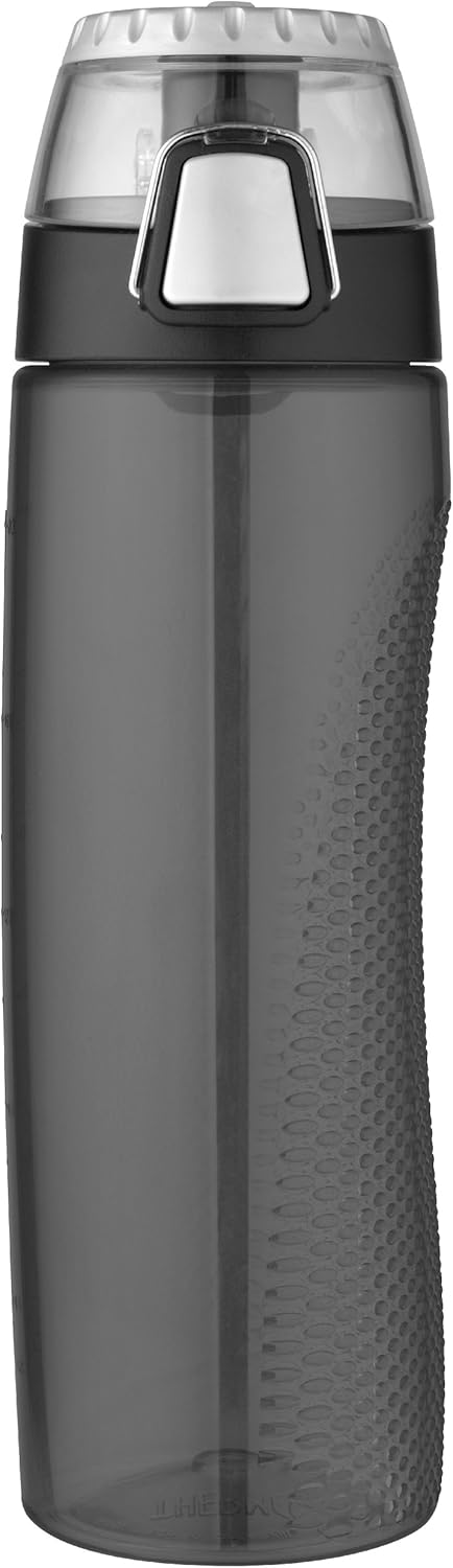 Thermos Hydration Bottle 710 mL grey water bottle with textured grip