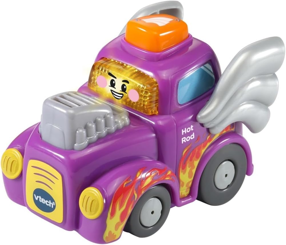 VTech Toot-Toot Drivers purple Hot Rod toy car with engine details