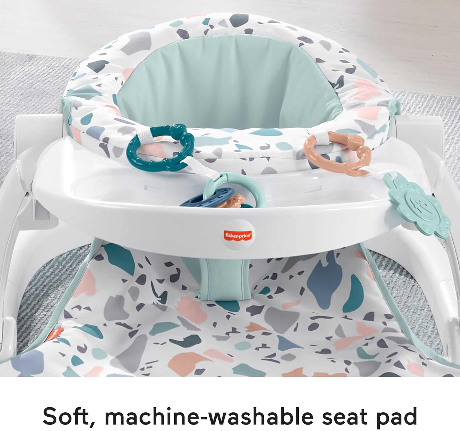 Fisher-Price Sit-Me-Up Floor Seat with Tray, Terrazzo Pacific Pebble design