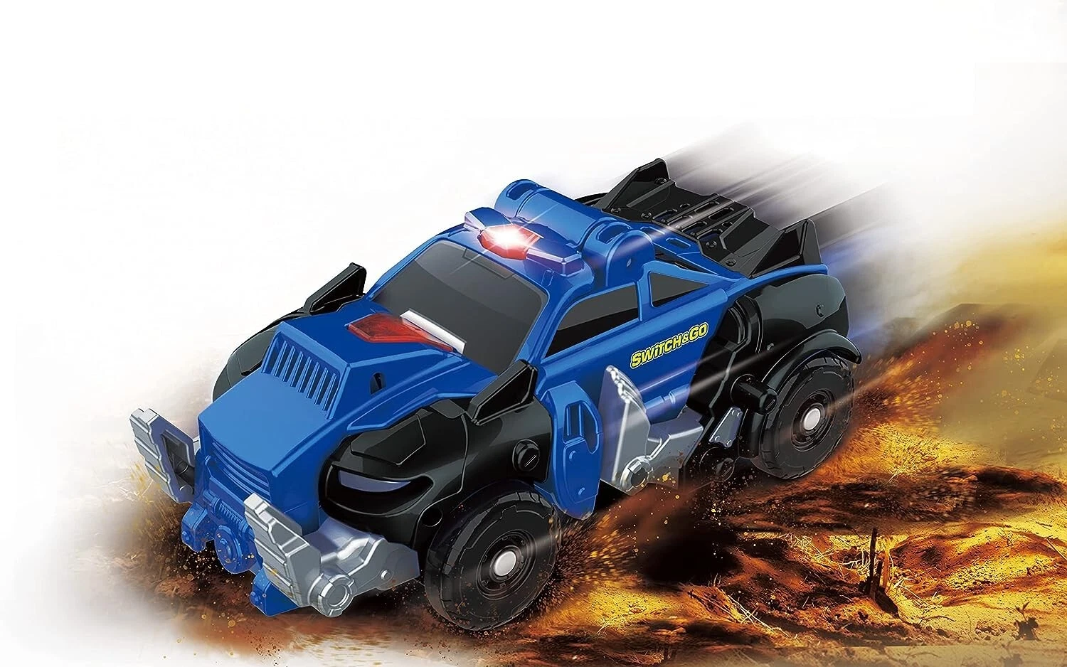 VTech Switch and Go Guardian blue transforming vehicle with light and sound effects