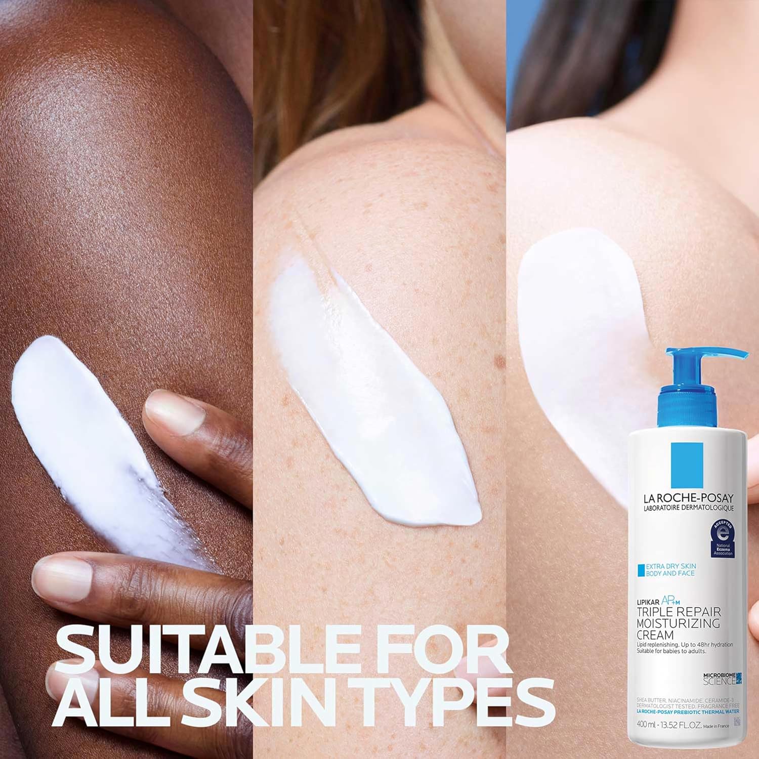 La Roche-Posay Lipikar AP+M Triple Repair body moisturiser 400ml pump bottle