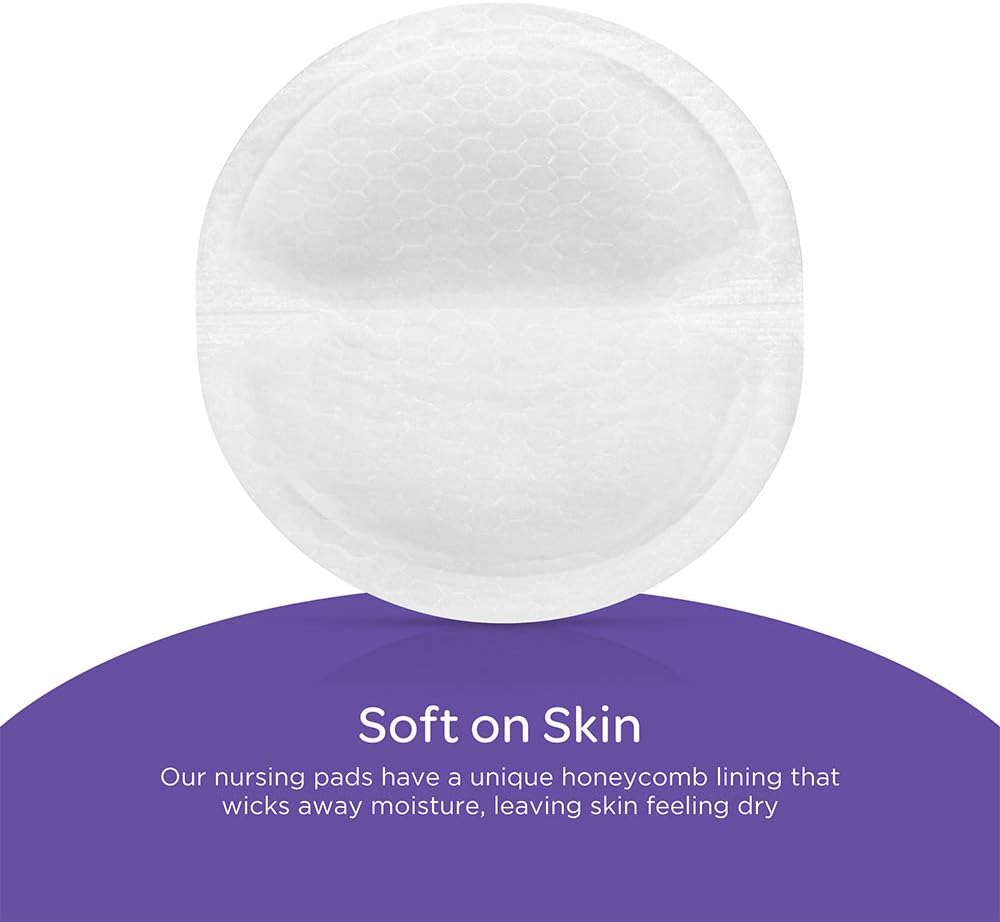 Lansinoh disposable nursing pads 24-pack white with honeycomb lining