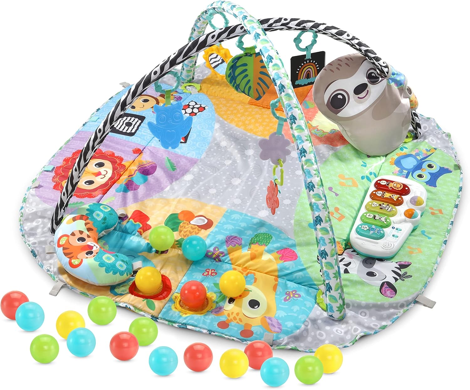 Joie Snacker 2-in-1 baby play mat with arch, toys and coloured balls included